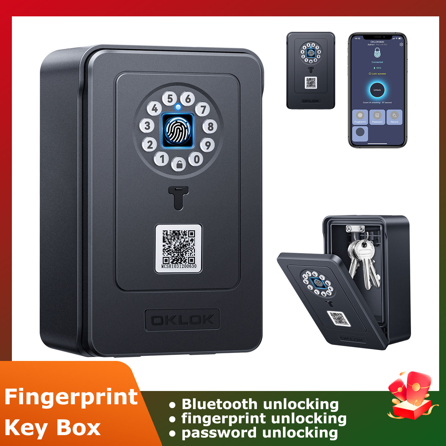 Lockbox Key Secure - Caixa de Segurança Inteligente Sem Fio