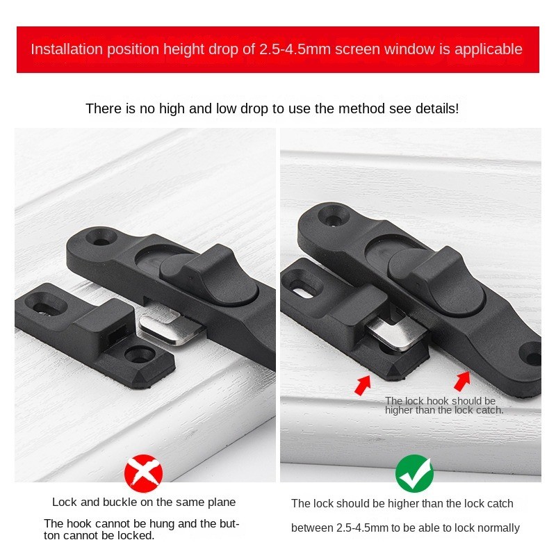 Primavera de plástico push-pul - Window Lock Bar avaliação e preço