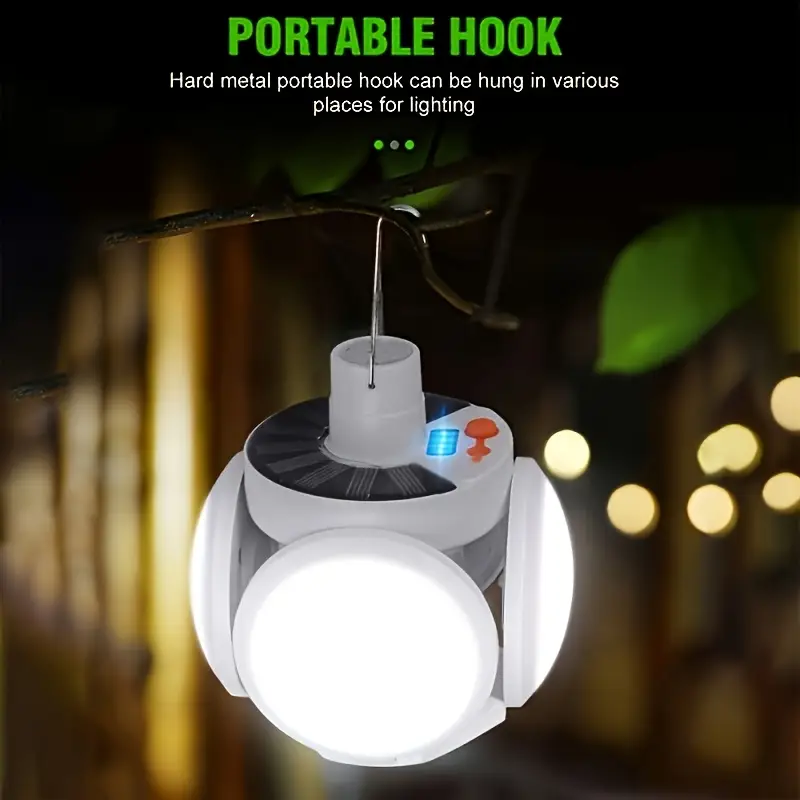 1 luz solar dobrável com carre - Power Outage Light avaliação e preço