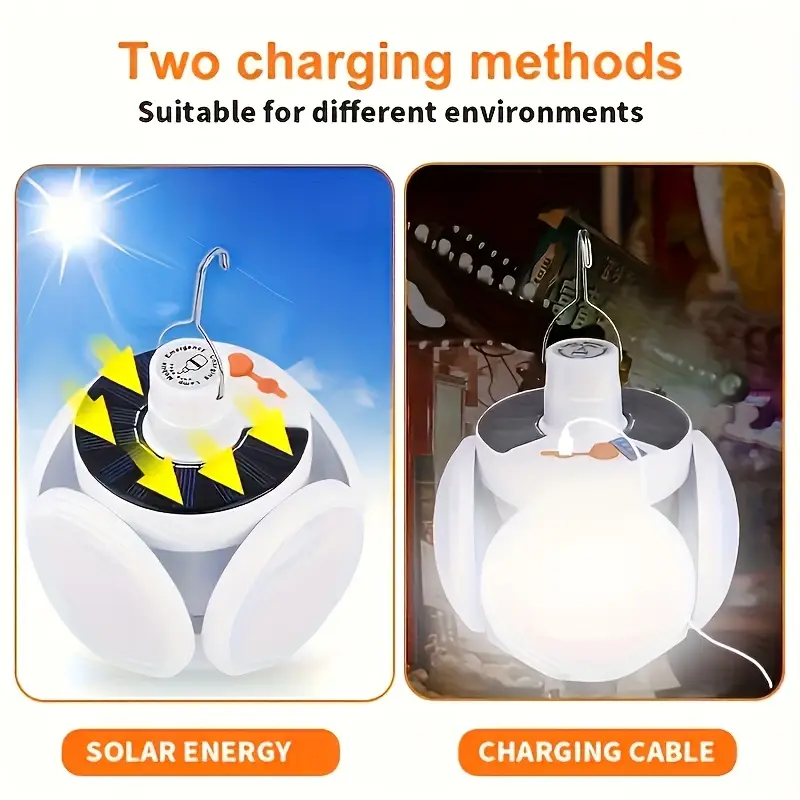 1 luz solar dobrável com carre - Power Outage Light avaliação e preço