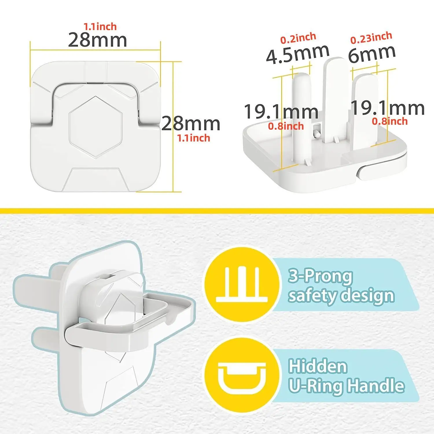 1/3/5/10/20 unidades de protet - Outlet Cover Baby avaliação e preço
